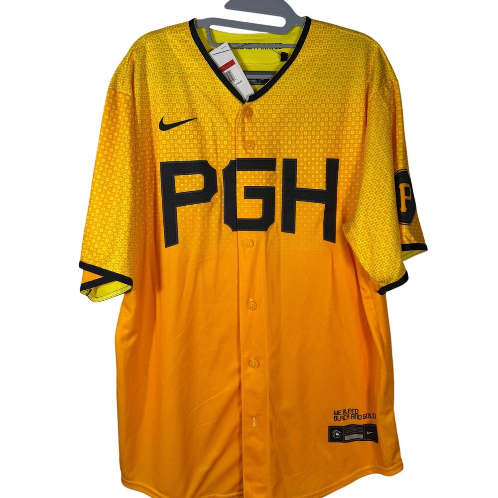 Nike Pittsburgh Pirates Ke'Bryan Hayes #13 City Connect Jersey Men's Large NWT